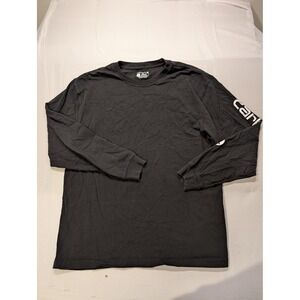 Carhartt Mens Large Loose Fit Long Sleeve Graphic Logo T-Shirt Black K231 BLK